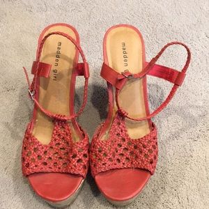 Coral Wedge Sandals